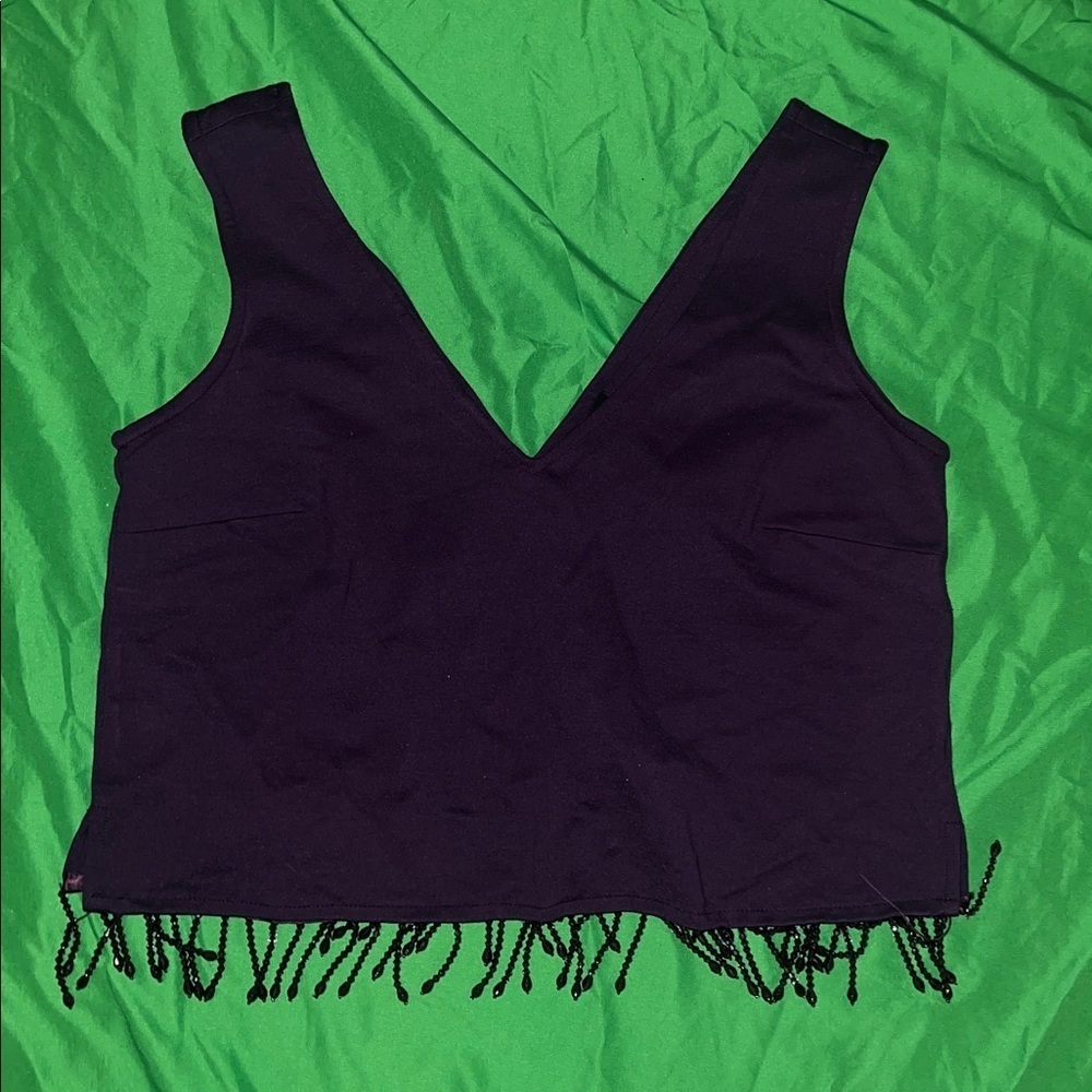 NWT W5 Purple Beaded Top size Medium